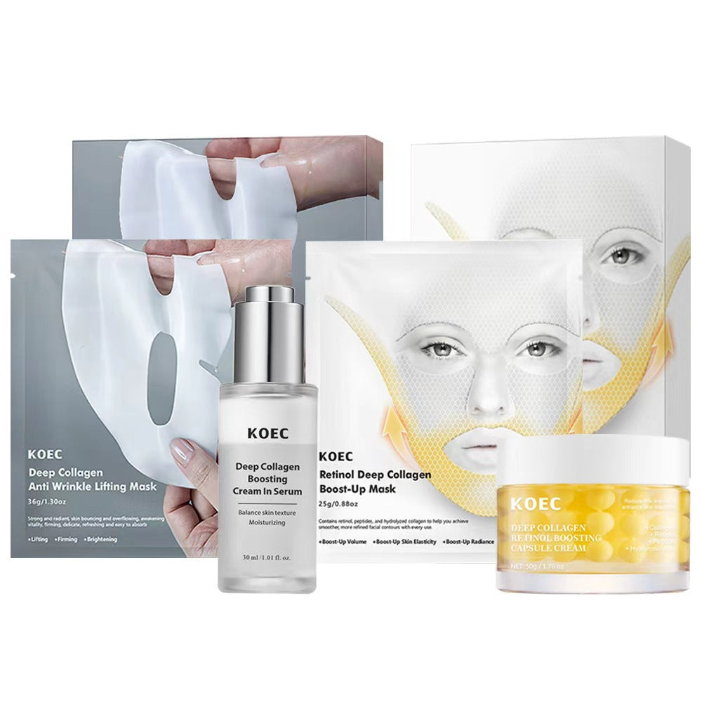 Collagen Skincare Set with Ampoule and Cream