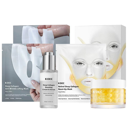 Collagen Skincare Set with Ampoule and Cream